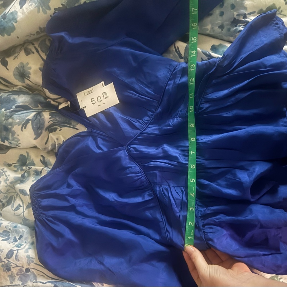 Sea New York Deep Blue V-Neck Blouse - Picture 6 of 6